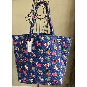 Vera Bradley Catnip Christmas Grand Tote Large Holiday Cat Shopper Bag NWT